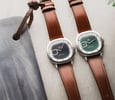 blue- and green-dial Yema Granvelle CMM.20 side by side, flat-lay header