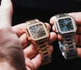 white and rose gold 40mm Patek Philippe Cubitus models in hand