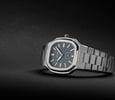 blue-dial Maen Manhattan 37 Ultra-Thin crown up