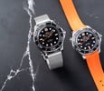 Omega Seamaster Diver 300M ref. 210.30.42.20.01.006 and 210.30.42.20.01.018 side by side