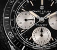 black Favre Leuba Sea Sky Revival dial and bezel up close
