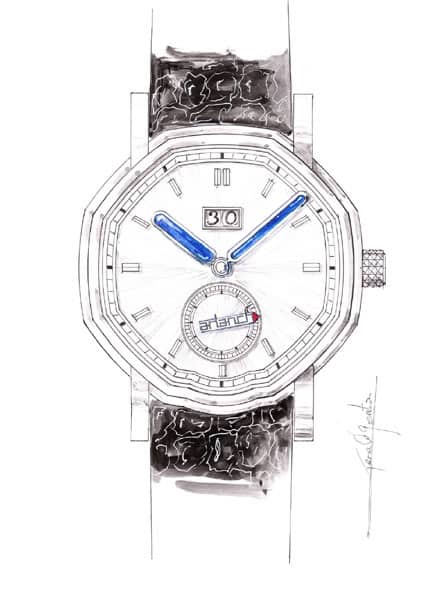 Swedish Arlanch Timepiece Designed By Gerald Genta