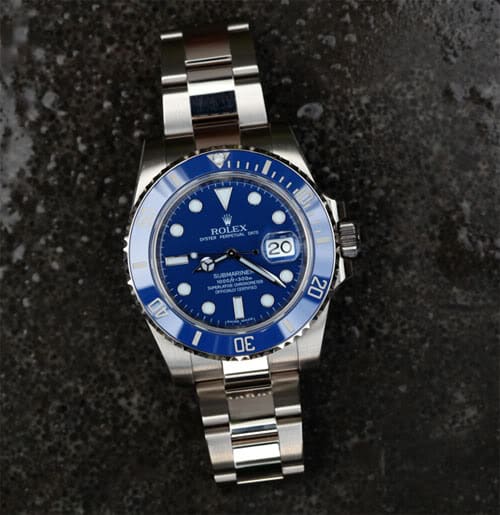 Lazy Sunday Watch Photo – Rolex Submariner in White Gold