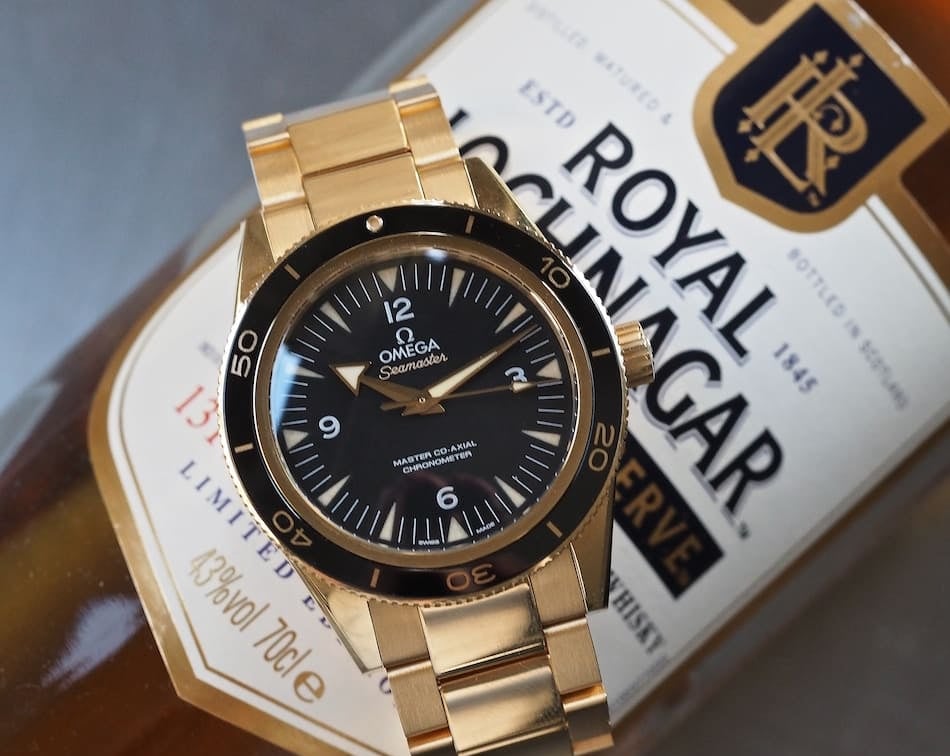Gold Omega Seamaster 300