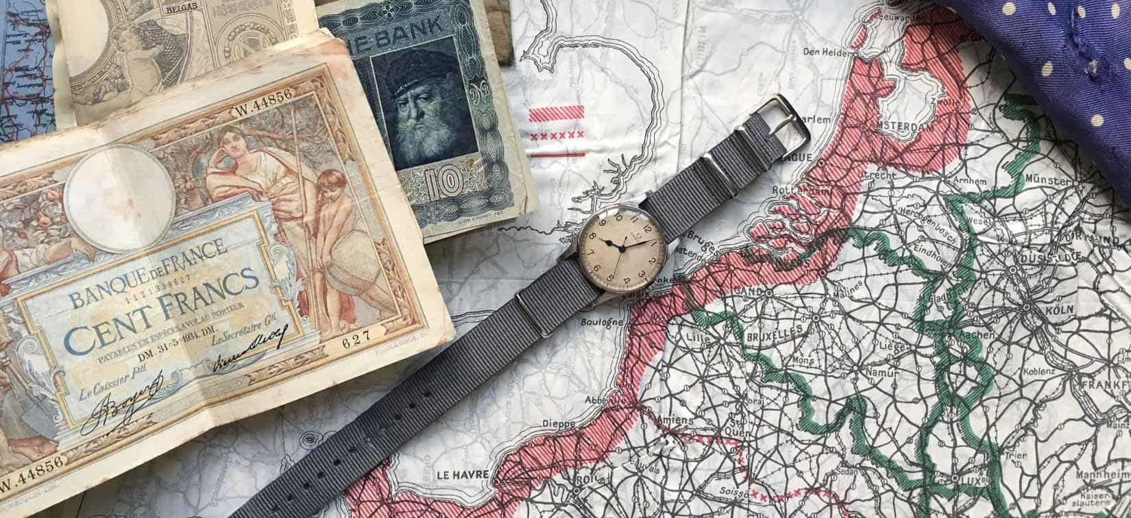 FWW silk hanky escape map money flying scarf and watch-99