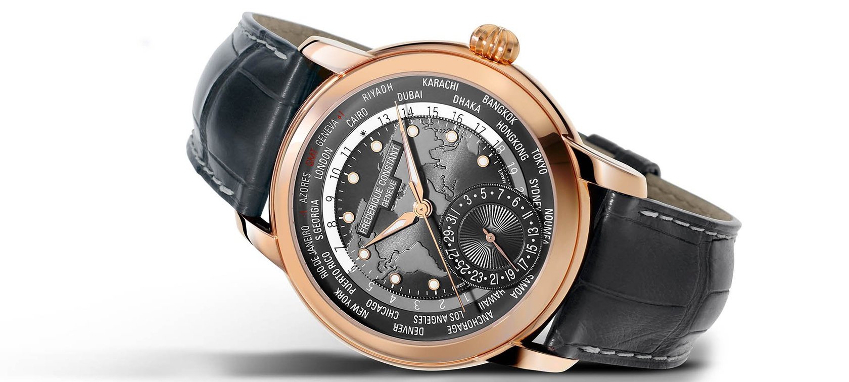 Frederique Constant Introduces: Dark Grey Classic Worldtimer