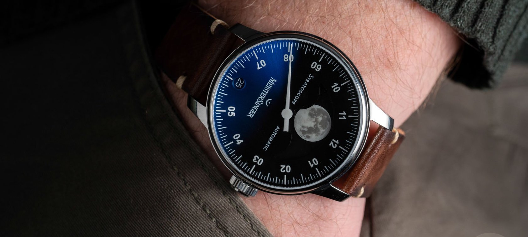 Hands-On With The New Meistersinger Stratoscope Moonphase Watch