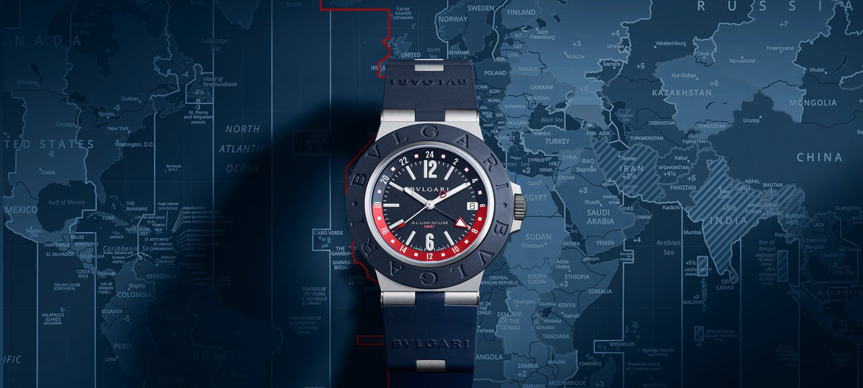 Meet The Bvlgari Aluminium GMT Watch — Let’s Travel In Blue