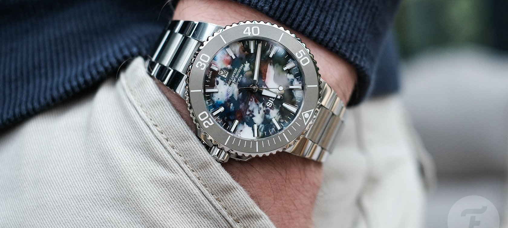 Oris Aquis Upcycle pocket shot