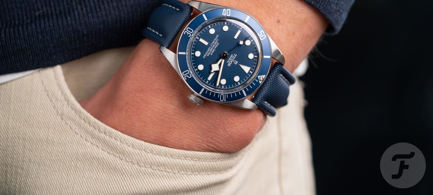 Strap Check: The Blue Sailcloth Strap By Artem Was Destined For My Tudor Black Bay Fifty-Eight Blue