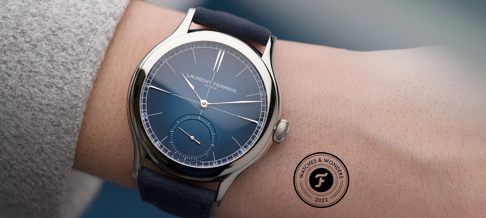 Laurent Ferrier Classic-Origin-Blue-Wristshot-Front Watches and Wonders 2022