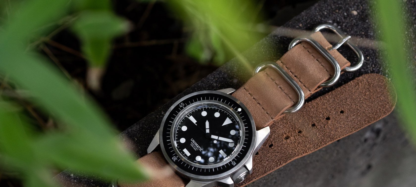 Strap Check: A Leather Zulu Strap From Cheapest NATO Straps Is The Perfect Fit For My Unimatic Modello Uno U1-F