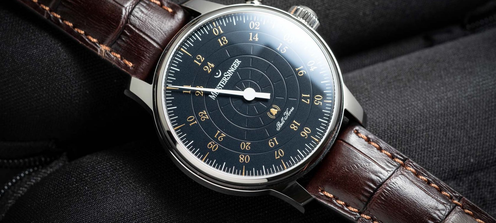 Meistersinger Bell Hora Black Gold Watch
