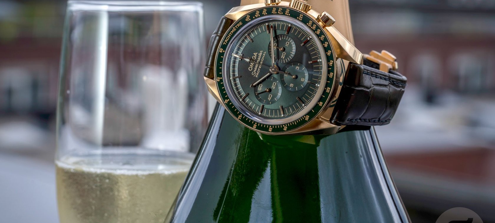 The Green Omega Speedmaster Moonwatch In Moonshine Gold Might Not Be The Best But Still Looks Like A Winner