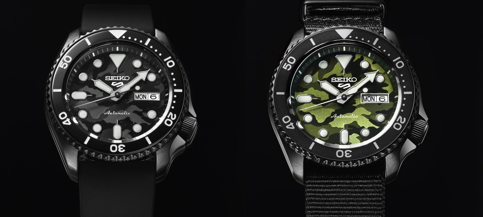 Seiko Adds Two New Camo Models To Its 5 Sports Lineup