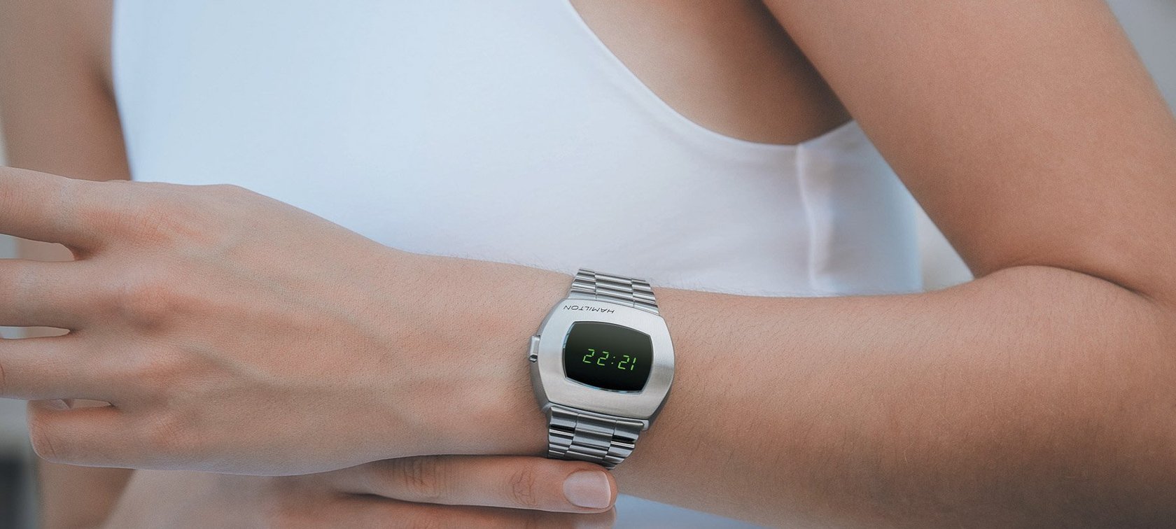 The New Hamilton PSR With Green Display — A Watch No Longer Just For Spies