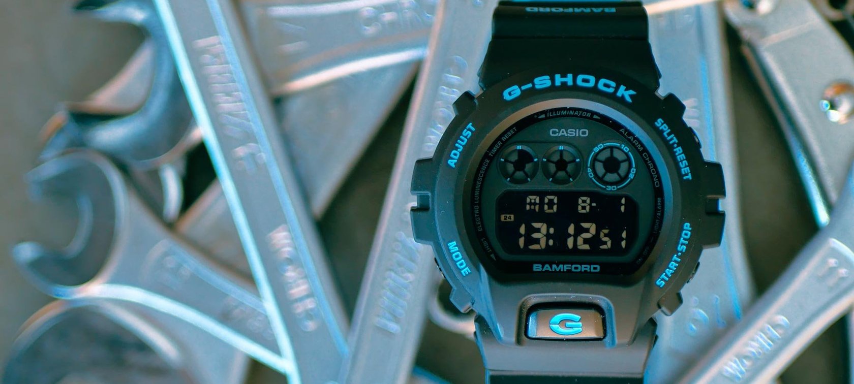 The Bamford x G-Shock Triple Blue DW-6900BWD