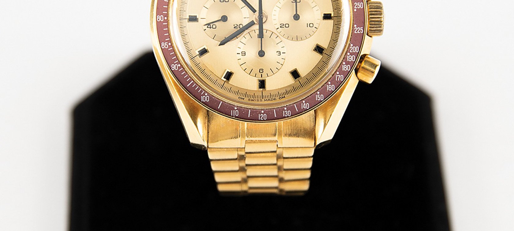 Astronaut Wally Schirra’s Gold Omega Speedmaster Moonwatch Up For Auction