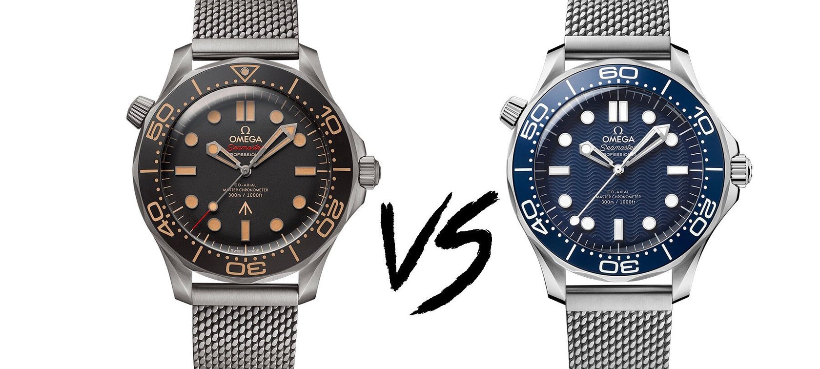 Sunday Morning Showdown — Omega Seamaster Diver 300M No Time To Die Vs. James Bond 60th Anniversary