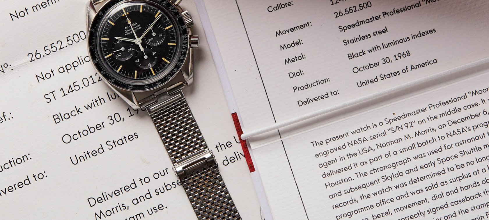 A NASA-Issued Omega Speedmaster Professional 145.012-68SP Up For Auction