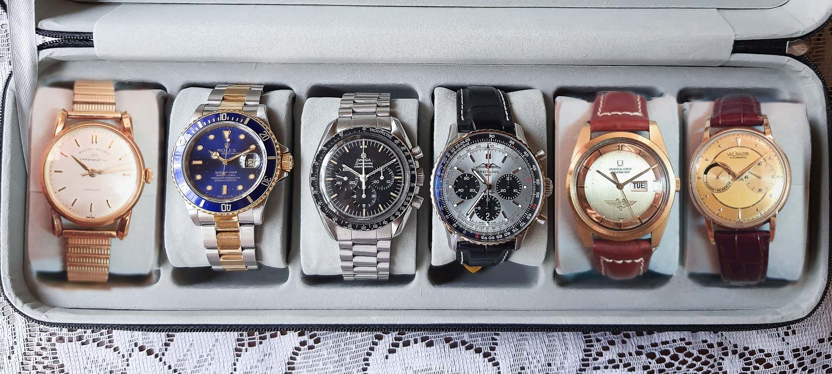 Watch Box Stories: Aashdin’s IWC, Rolex, Omega, Breitling, LeCoultre, And Universal Genève Watches