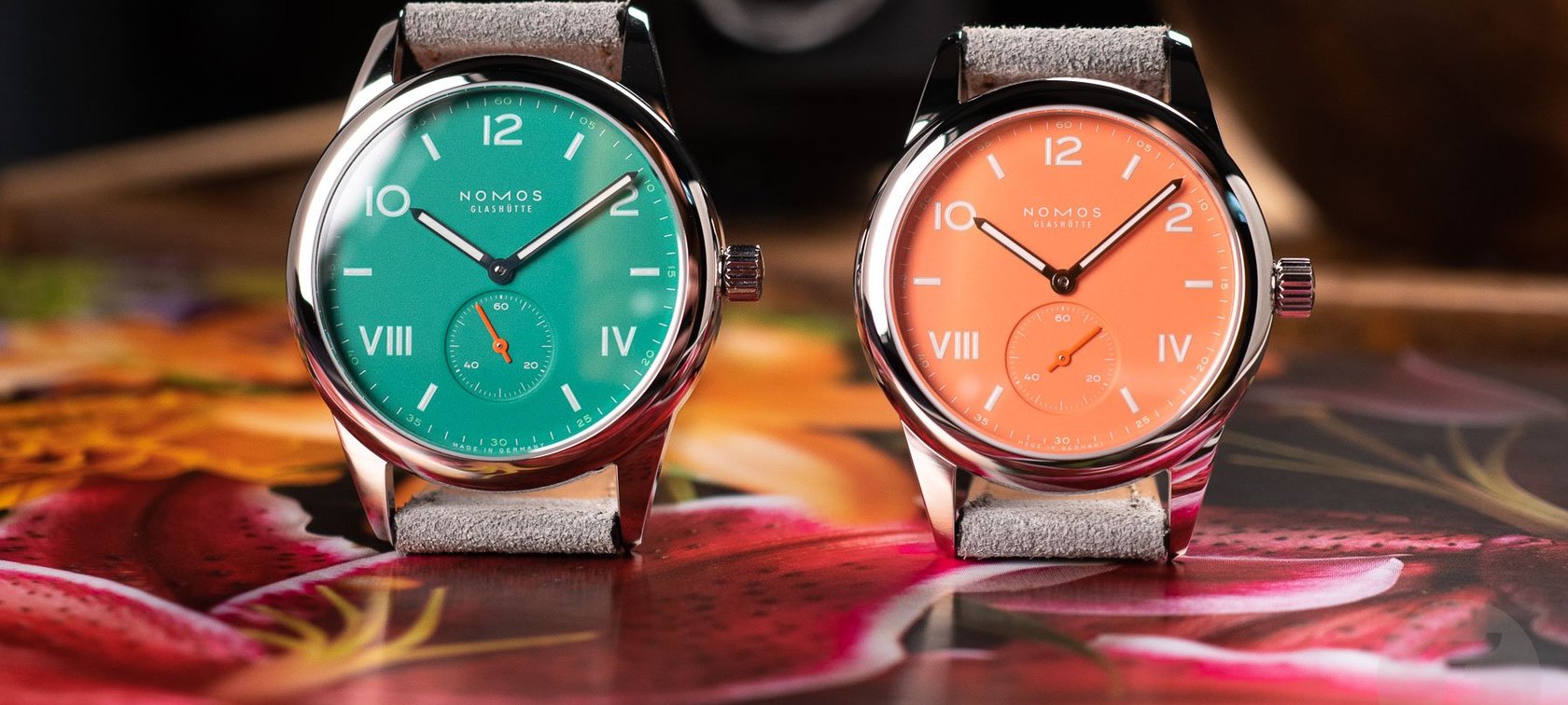 NOMOS Jumps Into Spring With Two New Club Campus Colorways — Cream Coral And Electric Green