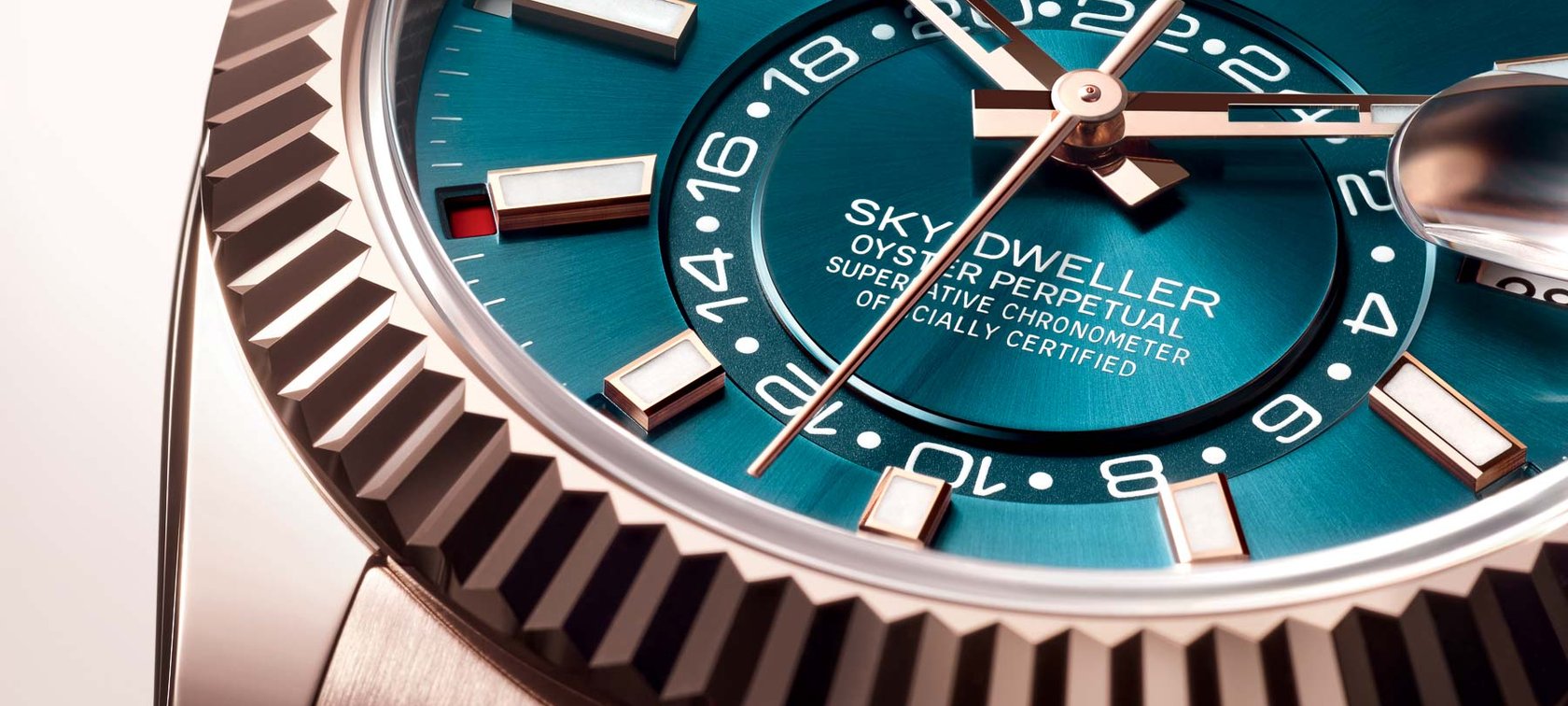 Rolex Sky-Dweller Everose Blue-green
