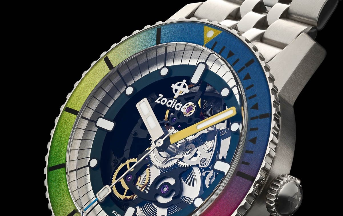 Celebrating Colors With The New Zodiac Super Sea Wolf Skeleton 6-15 Dive Watch
