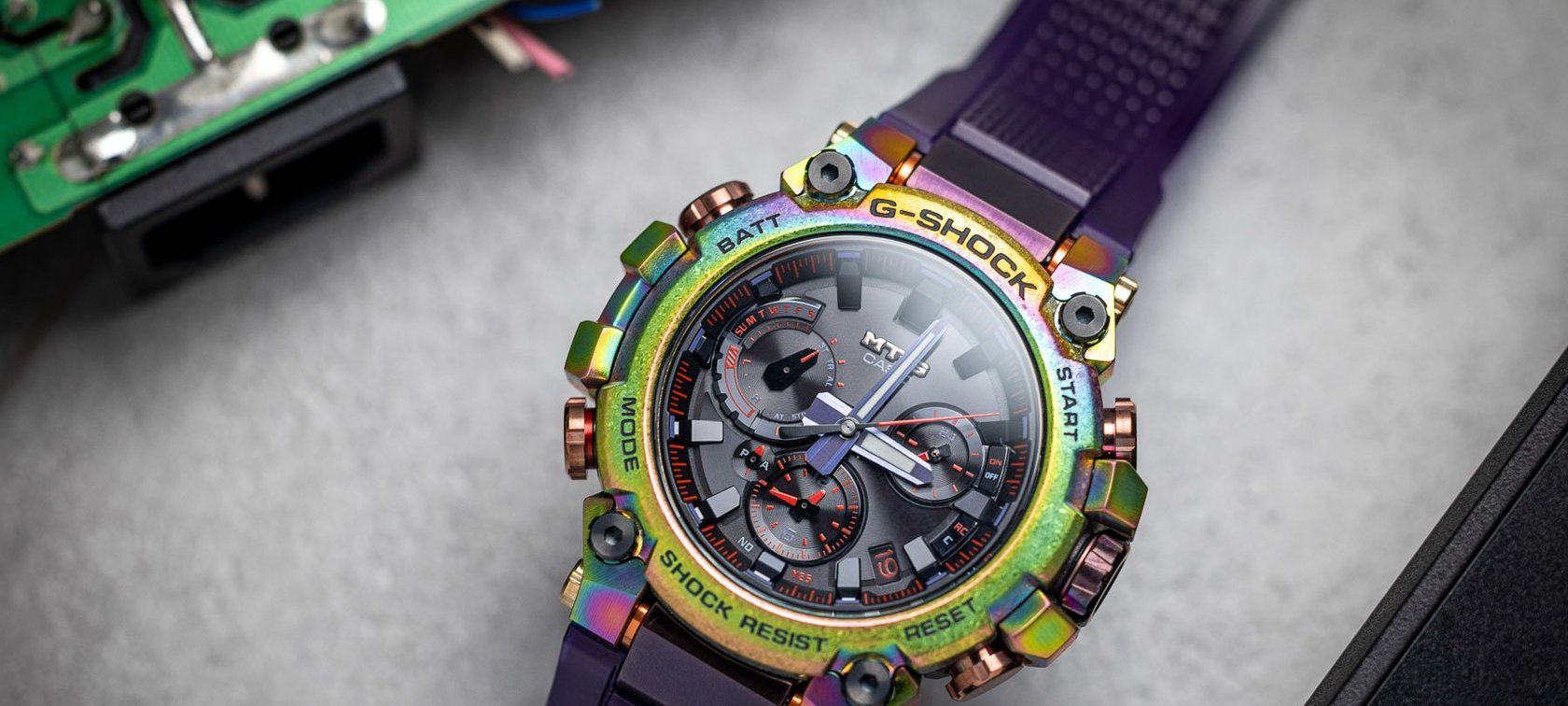 G-Shock MTG-B3000PRB Aurora Oval