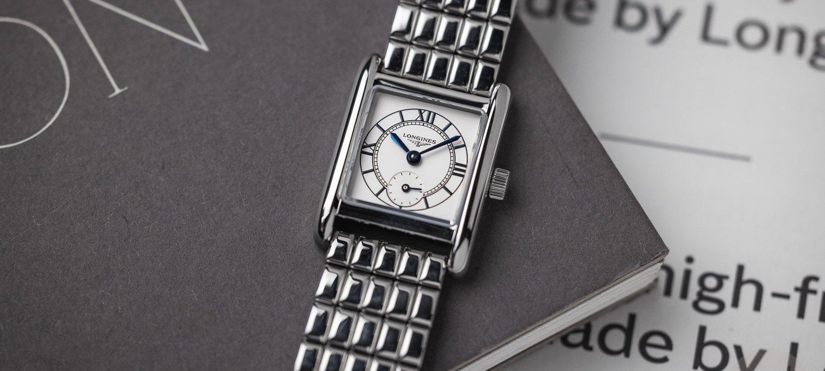 Longines Mini DolceVita flat lay