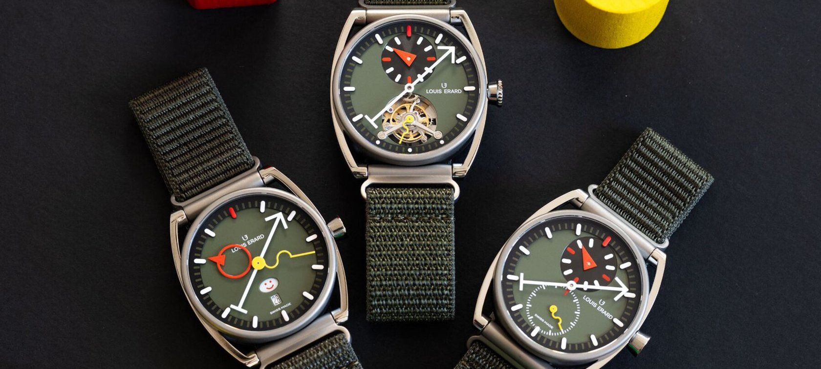 Louis Erard × Alain Silberstein Triptyque Khaki set