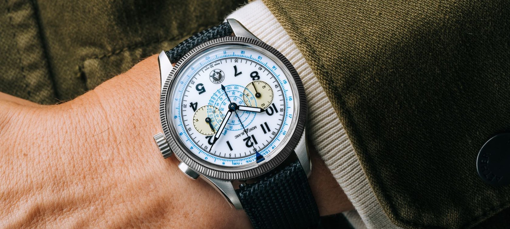 Introducing: The Montblanc × Collective Horology 1858 Minerva Monopusher Chronograph “Blue Arrow” P.05