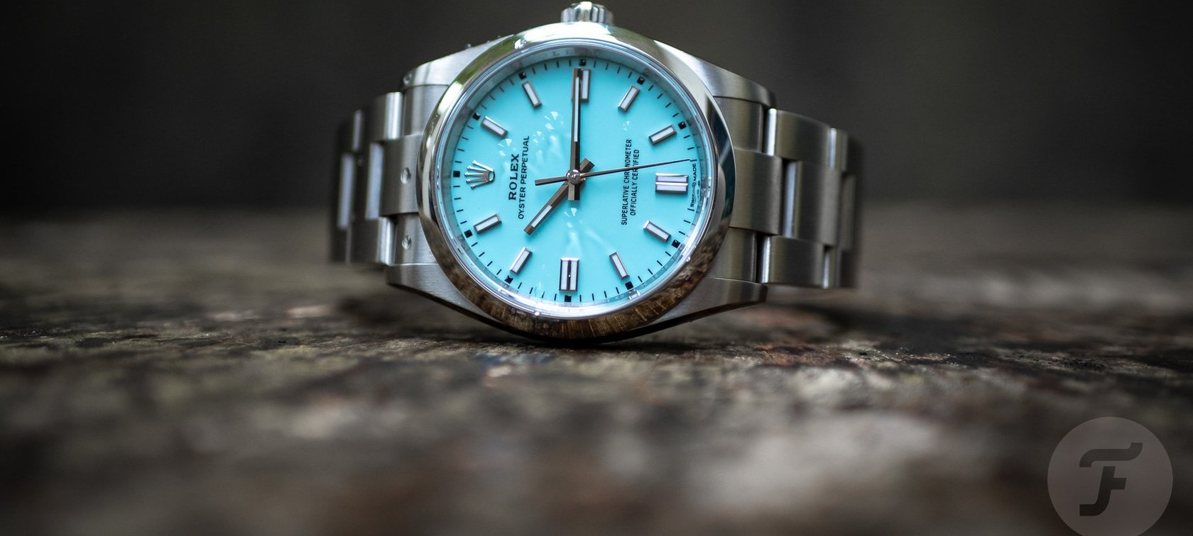 Rolex Oyster Perpetual turquoise