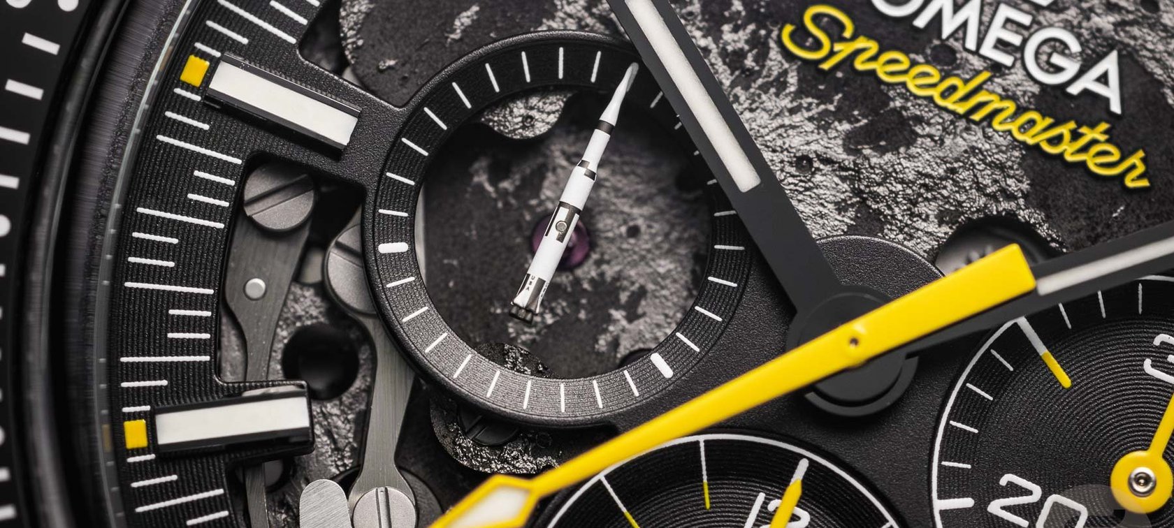 Omega Speedmaster Dark Side of the Moon Apollo 8 update Saturn rocket close-up