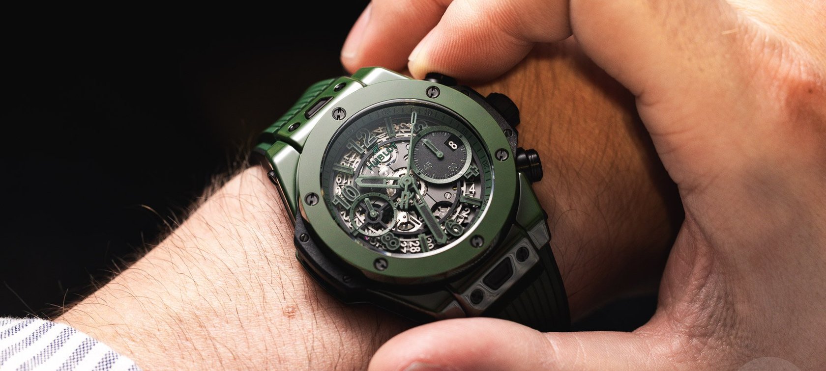 Hublot Big Bang Unico Dark Green Ceramic 42mm on wrist
