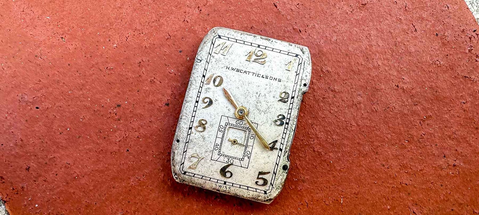 Fratello On Air Questionable Vintage Watches episode header Movado Curviplan dial