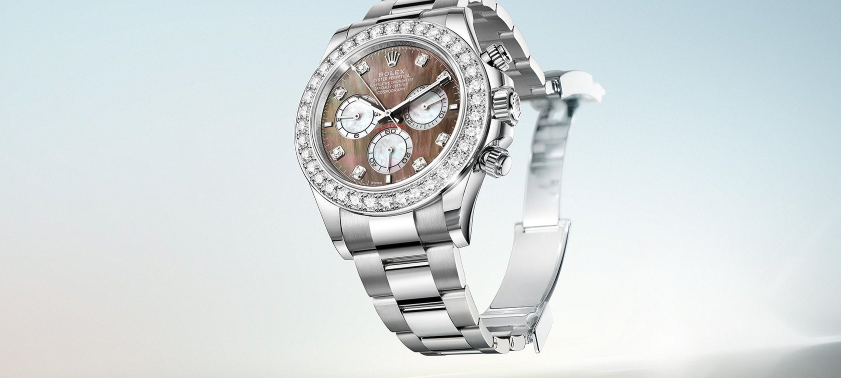 Rolex Introduces Two Gem-Set White Gold Daytona Models With Mother-Of-Pearl Dials
