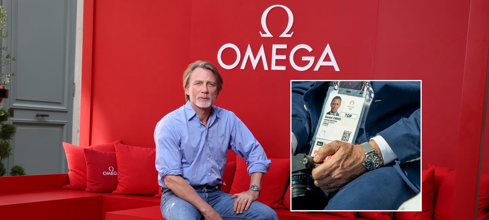 Daniel Craig Spotted With A New Omega Seamaster Professional 300M At The Paris 2024 Olympic Games