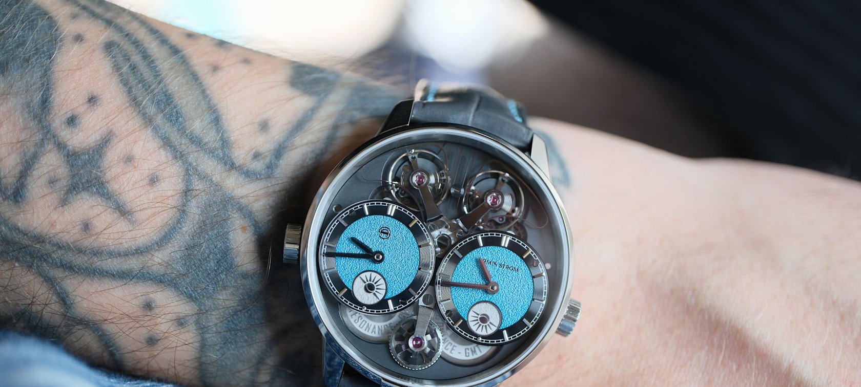 Favorites geneva watch days Armin Strom Dual Time GMT Resonance wrist shot