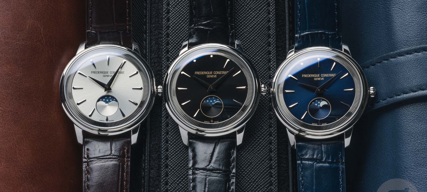 Frederique Constant Classics Moneta Moonphase lineup