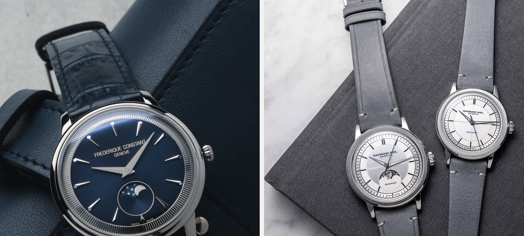 Sunday Morning Showdown: Raymond Weil Millesime Vs. Frederique Constant Classics Moneta Moonphase