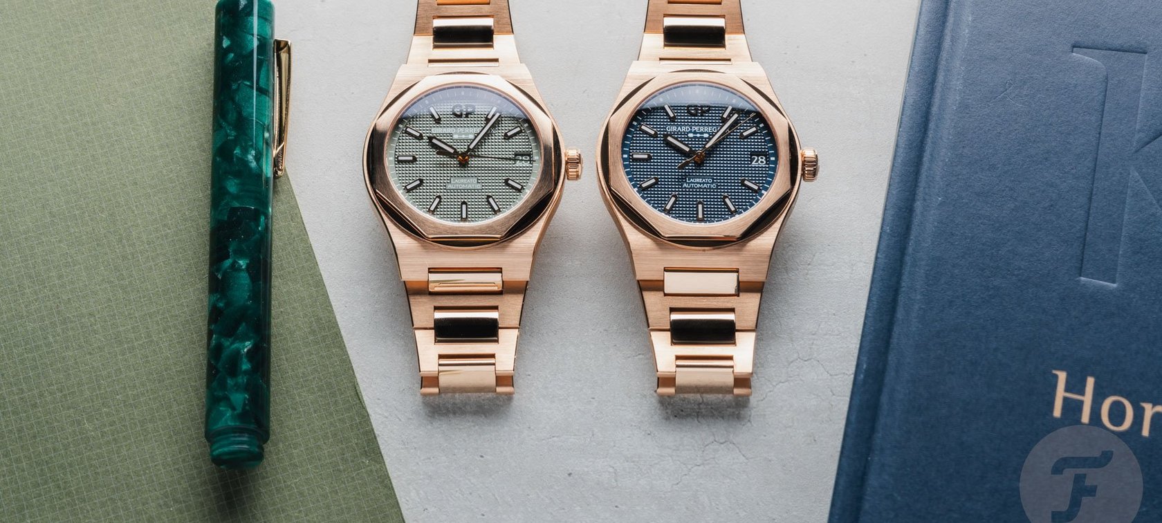 Girard-Perregaux Laureato in pink gold
