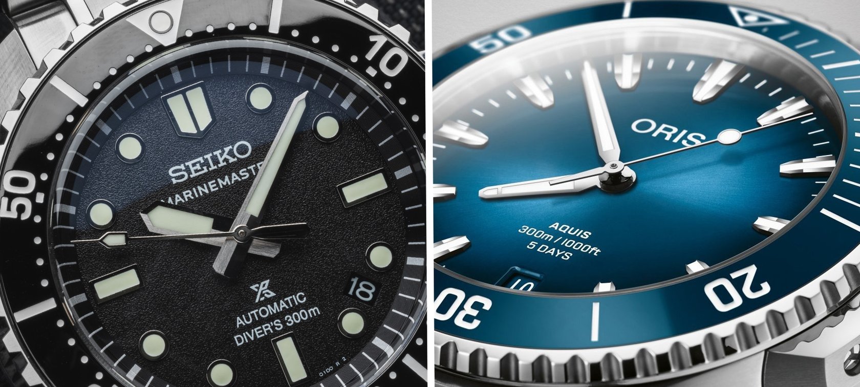 Sunday Morning Showdown: Seiko Prospex Marinemaster SLA079 Vs. Oris Aquis Date Calibre 400