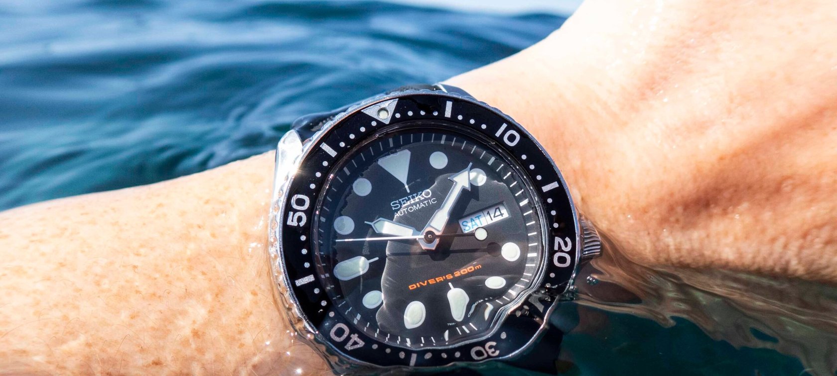 Seiko SKX007 in water