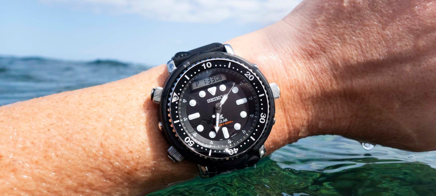 analog-digital watches — Seiko Prospex SNJ025