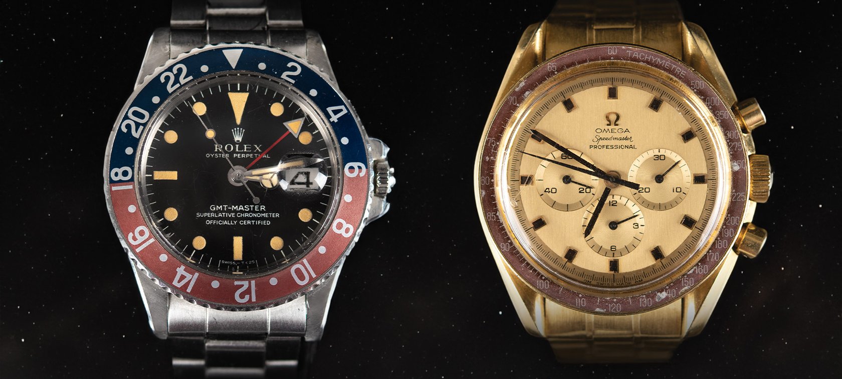 Space Watches: Edgar Mitchell’s Rolex GMT-Master 1675 And Dave Scott’s Omega Speedmaster Apollo 11