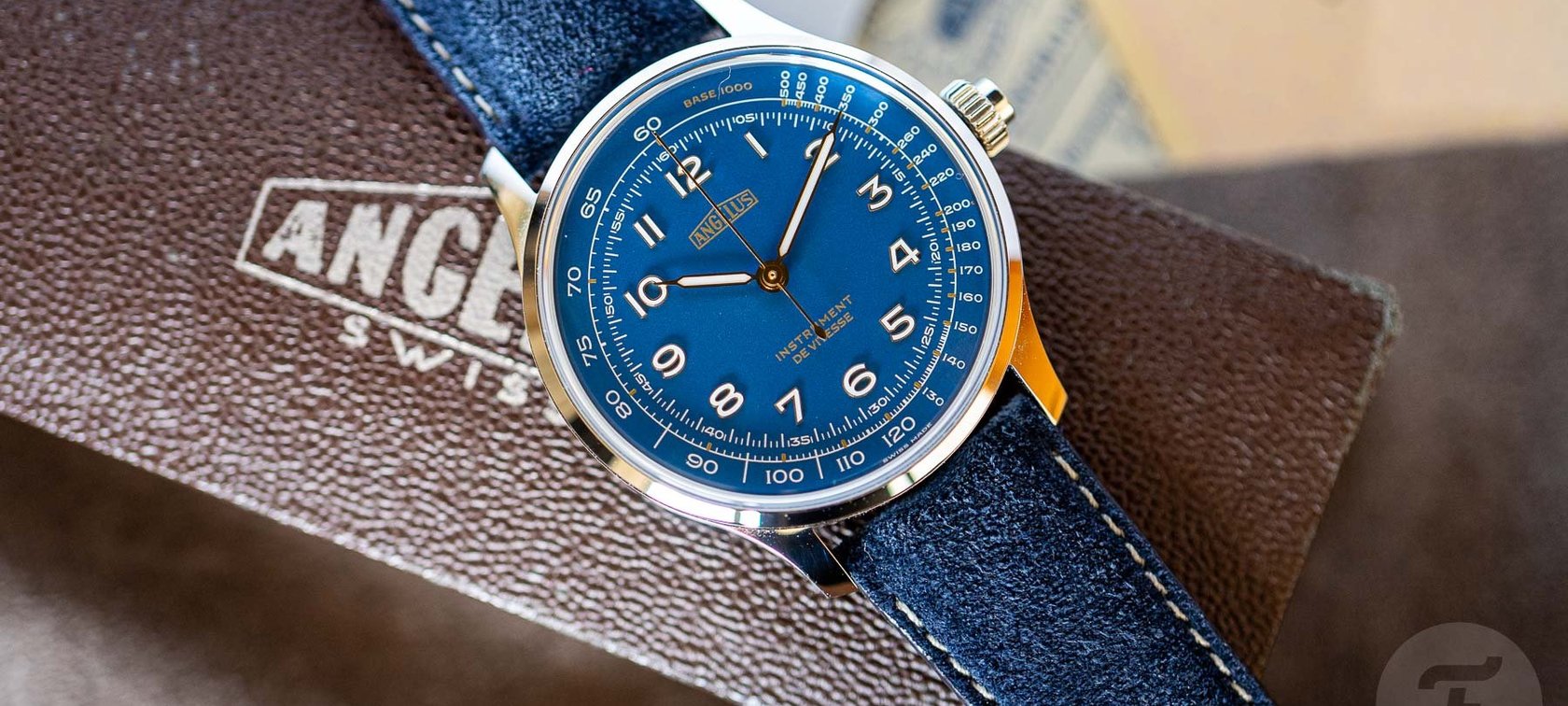 revitalized watch brands — Angelus Instrument de Vitesse Indianapolis Blue