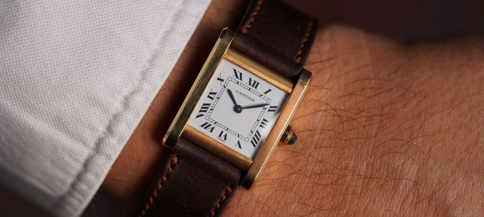 Cartier Tank Normale on wrist header photo