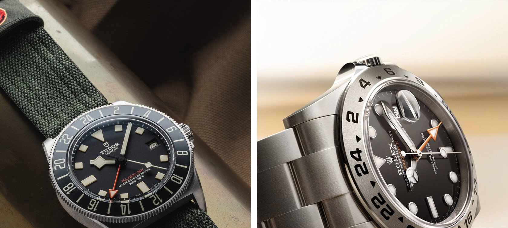 Sunday Morning Showdown: Tudor Pelagos FXD GMT Vs. Rolex Explorer II Ref. 226570