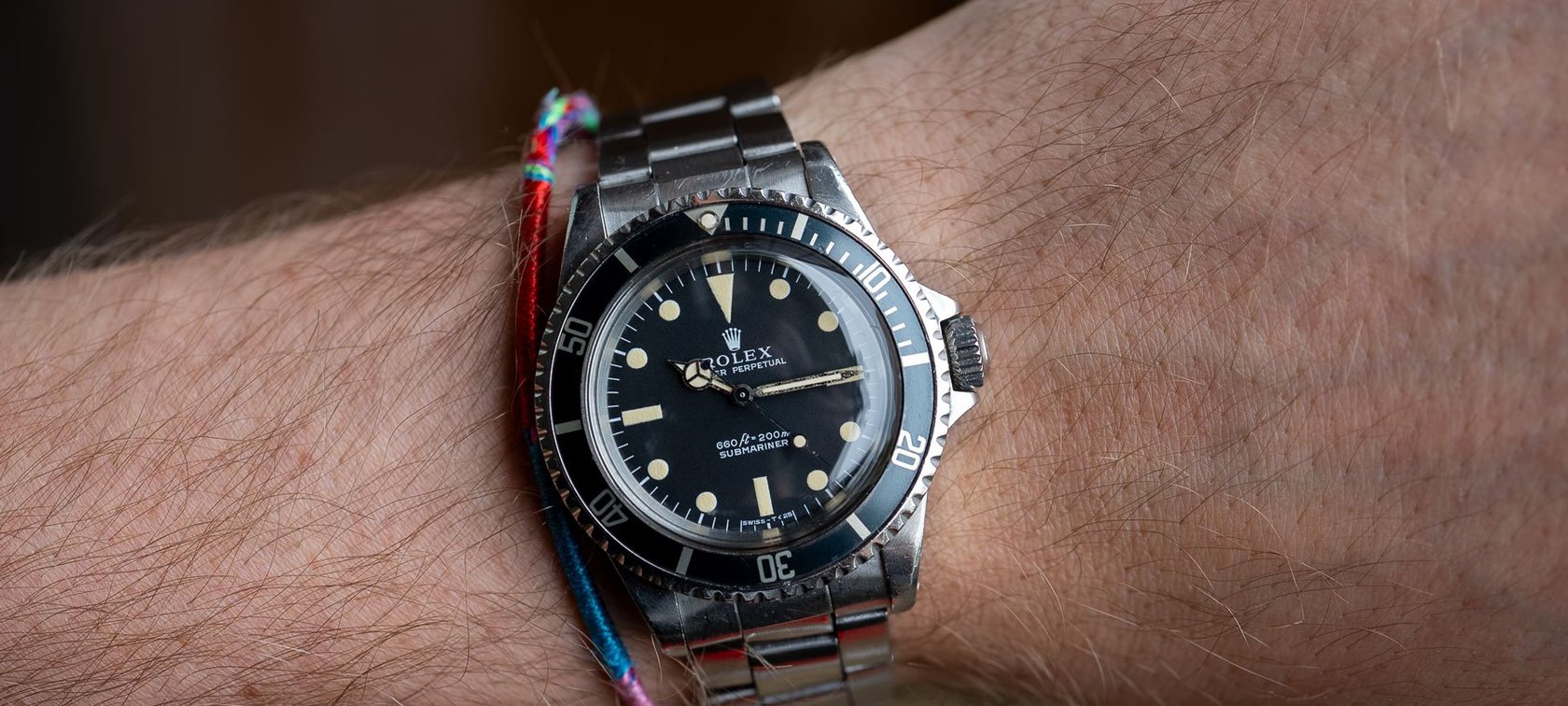 vintage Rolex Submariner 5513 wrist shot